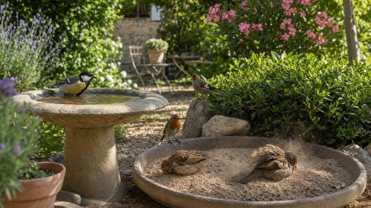 ‘Je vogelbad alleen is niet genoeg’: het stofbad dat écht het verschil maakt voor tuinvogels